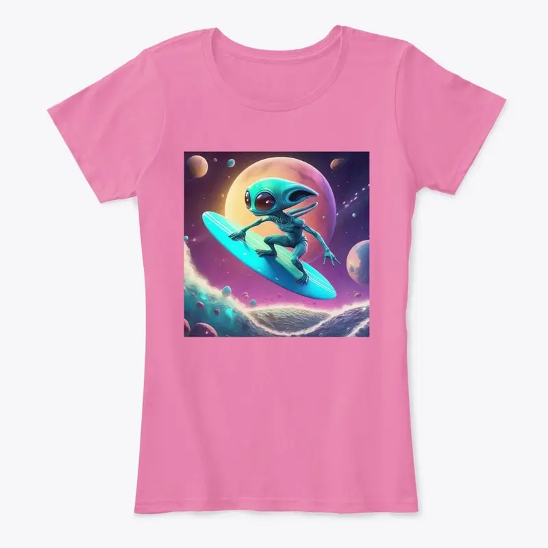 Happy Alien in Space by Cosmic Threads