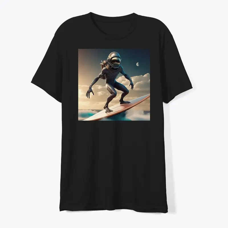 Alien Surfing Waves by Cosmic Threads